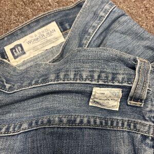 GAP Worker Jeans Mens 35x32 Blue Baggy Wide Leg Fade Skater Y2K Loose